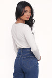 Elba Knit Top White