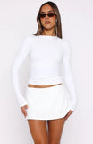 Hard To Please Low Rise Mini Skort White