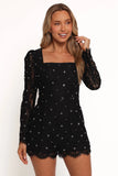 Vali Long Sleeve Romper Black