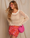 Under The Boardwalk Cotton Crochet Knit Sweater