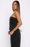 Be Mine Forever Denim Bustier Black Acid