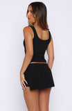 Speak Up Wrap Skort Black