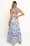 Fernanda Halterneck Maxi Dress Blue Tropical