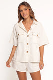 Noor Denim Short Set White