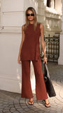 Megan Knit Pants Chocolate