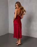 Cool Bloom Floral Jacquard Midi Dress