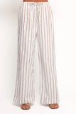 Ember Cotton Pants Blue Brown Stripe