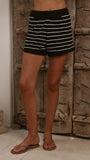Robin Shorts Black White Stripe