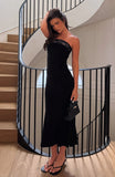 Pearl And Prosecco Midi Dress Black