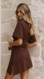 Skylah Mini Dress Chocolate