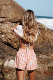 Mattina Shorts Peach Stripe