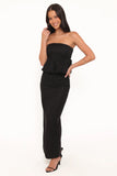 Ursa Fitted Column Skirt Black