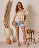 Drinah Ruffle Peasant Blouse