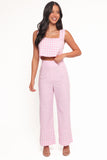 Devlin Cotton Pant Pink Gingham