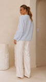Ally Knit Sweater Blue