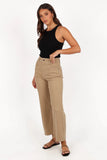 Parson Wide Leg Pant Taupe