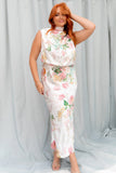 Anabelle Halter Neck Midi Dress White Floral
