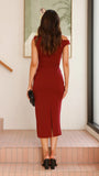 Lilah Midi Dress Wine
