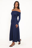 Katiya Off Shoulder Dress Navy