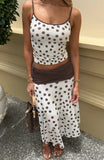 Angel Love Top Cream Choc Polka Dot
