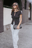 Tylarah Short Sleeve Cardigan Top Black