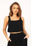 Eleanor Cropped Top Black