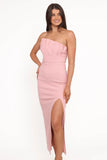 Kinnie Midi Strapless Dress Pink