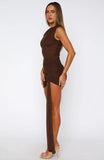 Make Them Jealous Mini Dress Chocolate