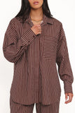 Darya Shirt Chocolate Stripe