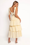 Raphael Tiered Maxi Dress Yellow