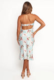Benton Strapless Midi Dress Cherry Print