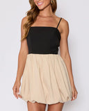 Colette Cotton Contrast Bubble Hem Mini Dress