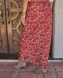 Warm Fade Printed Maxi Skirt
