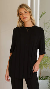 Bayu Knit Top Black