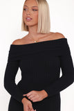 Francisco Long Sleeve Mini Dress Black