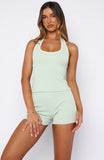Doing My Best Ribbed Bike Shorts Mint