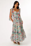 Floret Midi Dress Blue Multi