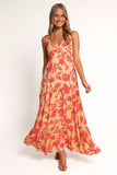 Forbes Maxi Dress Red Floral