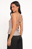 Vita Cowl Neck Cami Top Champagne