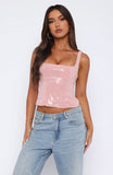 Cant Explain It Sequin Bustier Pink