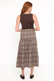 Campbell Tiered Maxi Skirt Juno Check