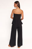 Charlie Strapless Pant Set Black