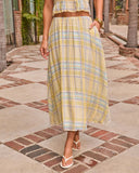 Misty Aura Plaid Maxi Skirt