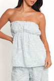 Robin Strapless Top Pale Blue