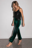 Darla Velvet Wide Leg Pants Hunter Green