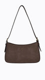 Lilu Shoulder Bag Choc Suede
