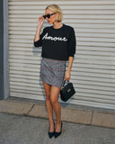 Signed Love Pearl Embellished Pullover Sweater