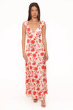 Enala Maxi Dress Red Floral