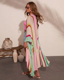 Summer Treat Knit Color Block Duster Kimono