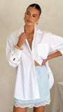 Davonne Lace Mini Skirt Baby Blue